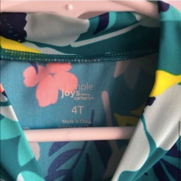 Kid’s Simple Joys Floral Swim Top - Picture 4 of 6